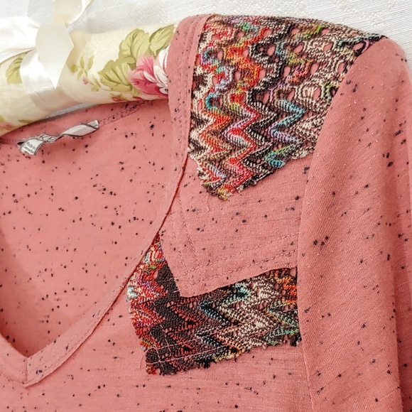 BKE | Speckled Aztec Long Sleeve Top | S - Picture 4 of 5